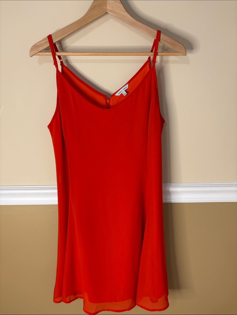 Naked Zebra Red Slip Dress